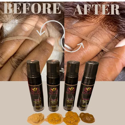 Vista 4 de Kafune - Mousse para fundir tinte – Corrector para pelucas de encaje, pelucas de cabello, tupés y piezas de cabello – Control de bordes de acabado