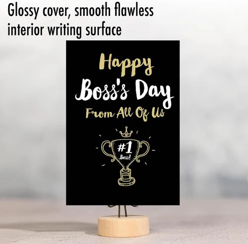 Vista 3 de NobleWorks - Tarjeta de felicitación del día del jefe con sobre - Apreciación del jefe, tarjeta de gratitud para gerente, trabajo - Feliz día
