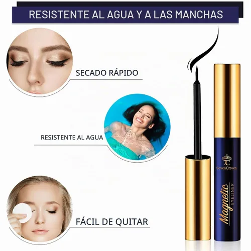 Vista 7 de SevenCrown - Kit de pestañas magnéticas de aspecto natural, 10 pares de pestañas magnéticas reutilizables con aplicador, fácil de aplicar