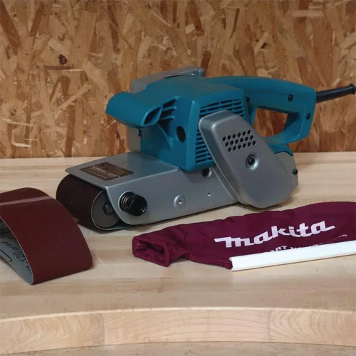 Vista 6 de MAKITA Lijadora de correa de 3 x 24 pulgadas, sin polvo, modelo 9924DB, azul