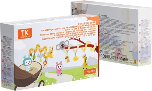 Vista 8 de TUMAMA - Juguetes en espiral para asiento de automóvil, juguetes para bebés de 0, 3, 6, 9, 12 meses, cochecito infantil, juguetes colgantes