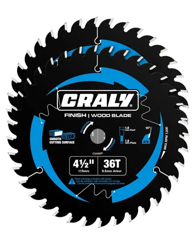 Vista 6 de CRALY Hoja de sierra circular para enmarcado de 3-3/8 pulgadas con 24 dientes para corte de madera, eje de 15mm, con punta de carburo, corte fino