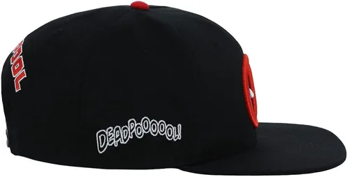 Vista 7 de Marvel Deadpool - Gorra plana ajustable para adultos, color negrorojo, NegroRojo Underbill