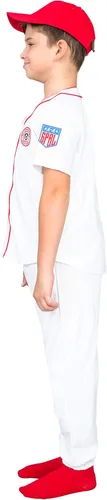 Vista 2 de Rockford Peaches - Disfraz de jugador de béisbol para niños y jóvenes