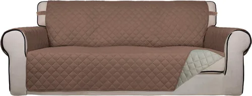 Vista 148 de PureFit - Funda de sofá acolchada reversible, protector de muebles impermeable, funda de sofá lavable con espuma antideslizante y correas elásticas