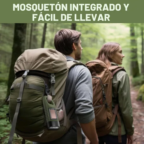 Vista 6 de Leelosp Linterna de manivela de mano de 2 piezas, linterna solar para emergencias, dínamo, recargable, luz de supervivencia LED para deportes al