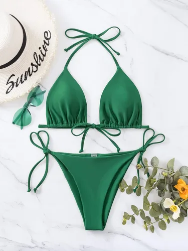 Vista 27 de Rajputana Conjunto de bikini para mujer, traje de baño brasileño de dos piezas con tanga