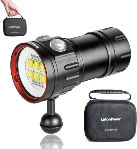 Vista 11 de B15 Luz de Buceo Subacuática 8000 Lúmenes Luces de Vídeo Subacuáticas 80m Luz de Buceo para Deportes Bajo el Agua, Filmación Submarina y Fotografía