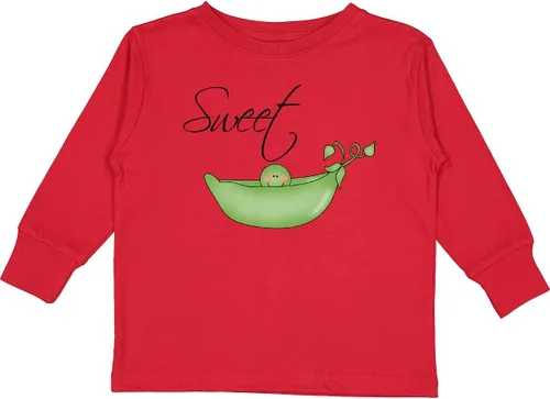 Vista 6 de inktastic Sweet Pea Toddler Long Sleeve T-Shirt 0020 Blanco