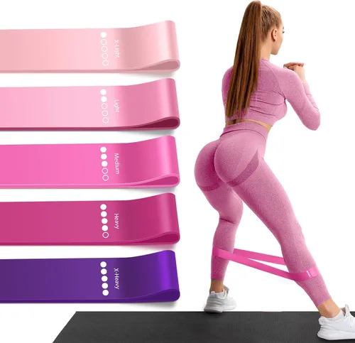 Vista 7 de Resistance Bands for Working Out, 5 Levels Exercise Bands Set Azul