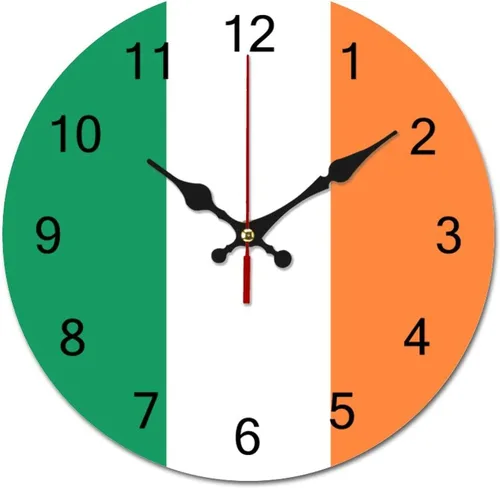 Vista 13 de The Flag of Cashmir - Reloj decorativo patriótico, funciona con pilas, 9 pulgadas, silencioso, sin tictac, números arábigos, decoración moderna