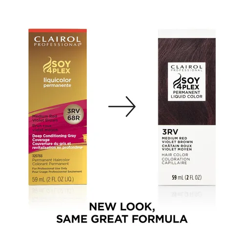 Vista 3 de Clairol Professional Permanent Liquid Color for Medium Brown to Red Hair Red Violet Brown Hair Color with 100% Gray Coverage Shine and Deep 3rv
