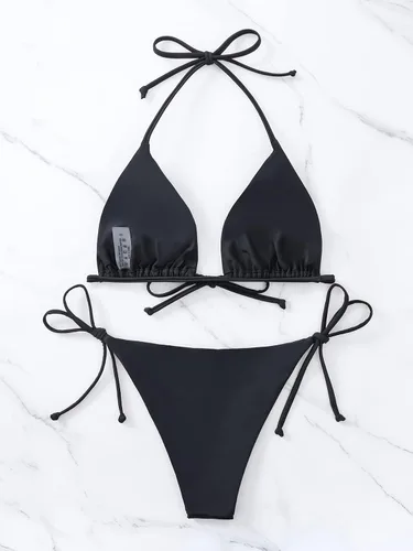 Vista 93 de Rajputana Conjunto de bikini para mujer, traje de baño brasileño de dos piezas con tanga