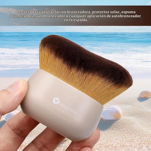 Vista 5 de KINGMAS Cepillo extra grande del maquillaje del cuerpo para el Caqui