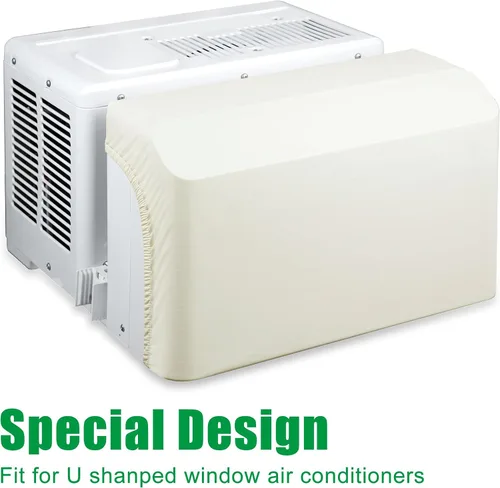 Vista 2 de Forestchill Cubierta de aire acondicionado para interiores, compatible con unidad de CA de ventana en forma de U Midea, a prueba de viento y polvo