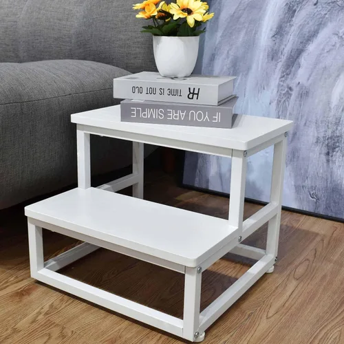 Vista 10 de YAKANJ Taburete Escalón, Taburete Escalón de Madera Resistente para Adultos Niños Pequeños, Taburete de Pie Resistente y Estable para Cocina Baño