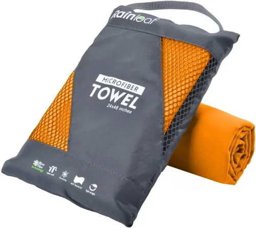Vista 31 de Toalla de microfibra Rainleaf perfecta para viajes y gimnasio y camping. Secado rápido - Super absorbente - Ultra compacta - Liviana. Adecuada