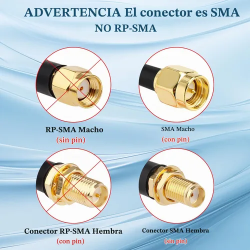 Vista 3 de XRDS -RF Cable SMA de 1 pie, macho SMA a mamparo hembra SMA RG316 SMA Cable de extensión para 4G LTE Router celular SDR USB Dongle receptor