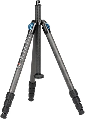 Vista 2 de SIRUI ST-124 Trípode de fibra de carbono con columna central triangular, impermeable, trípode de viaje para cámaras, 4 secciones, 62.2 pulgadas
