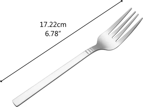 Vista 2 de Morcte Tenedor de postre de acero inoxidable, juego de 12