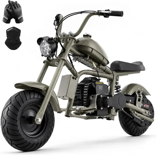 Vista 8 de HOVER HEART Mini bicicleta de gas Chopper, 40CC 4 tiempos niños Dirt Bike Fi-negro