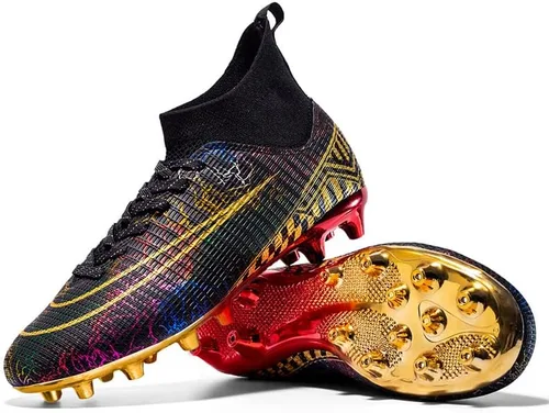 Vista 7 de LIULIULIFE Tacos de fútbol para hombre, zapatos de fútbol para entrenamiento profesional para jóvenes, zapatos deportivos para hombre, zapatos