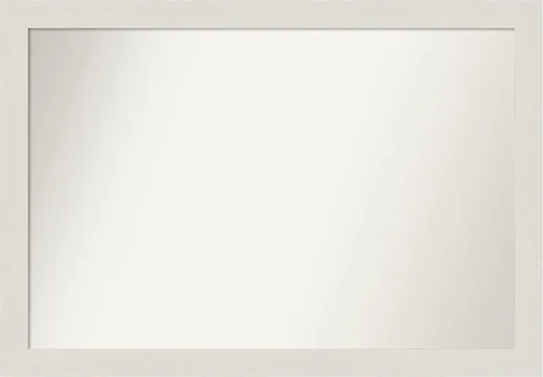 Vista 19 de Amanti Art Espejo de baño plateado para sobre el fregadero, espejo cuadrado de níquel cepillado de 30 x 30 pulgadas, marco moderno grande, se cuelga