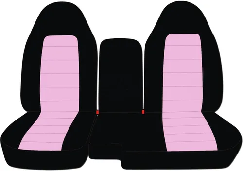 Vista 21 de Cubreasientos de camiones de dos tonos/vehículos utilitarios Ford Ranger/Explorer Mazda Navajo/Serie B (asientos separados, 60/40) con Negro y azul