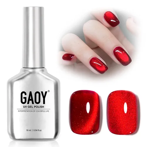 Vista 72 de GAOY Esmalte de uñas de gel Brown Cat Eye, 4629 azul ámbar, 0.5 fl oz Ámbar azul