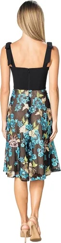Vista 3 de Dress the Population Vestido midi acampanado y ajustado Rosario para mujer