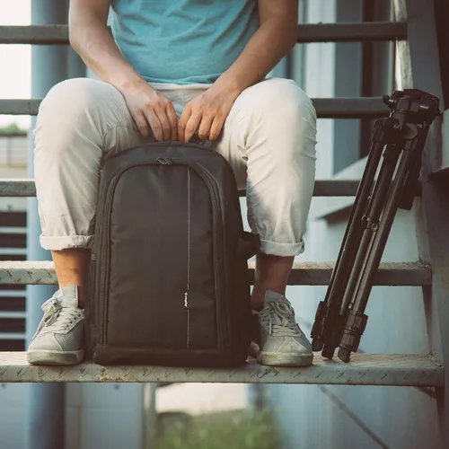 Vista 7 de G-raphy Mochila para cámara fotográfica, bolsas para fotografía de fotógrafos, mochila DSLR SLR con compartimento para laptop para cámaras DSLR