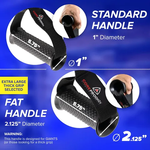 Vista 3 de Core Prodigy Asas de ejercicio resistentes - Accesorios de agarre para poleas de máquinas de cable, equipos de gimnasio, bandas de resistencia