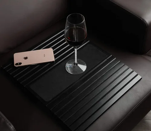 Vista 5 de GEHE Bandeja para Brazo de Sofá, Reposabrazos Flexible/Desplegable, Soporte para Tazas de Brazo de Sofá, Ideal para Bebidas, Snacks y Control