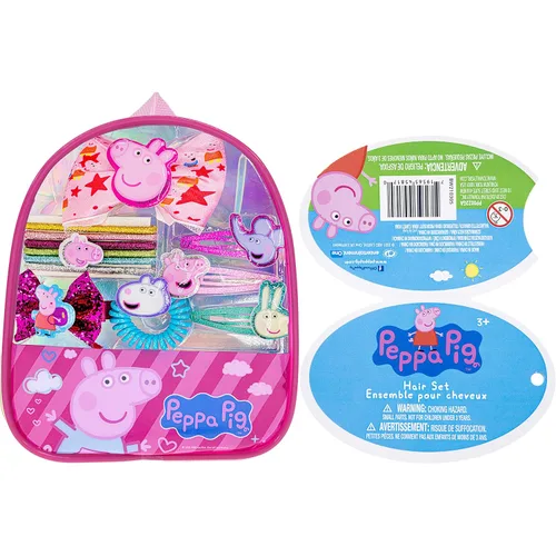 Vista 9 de Peppa Pig - Mochila Townley Girl Bolsa de regalo de maquillaje cosmético incluye accesorios para el cabello y mochila de PVC impresa para niños