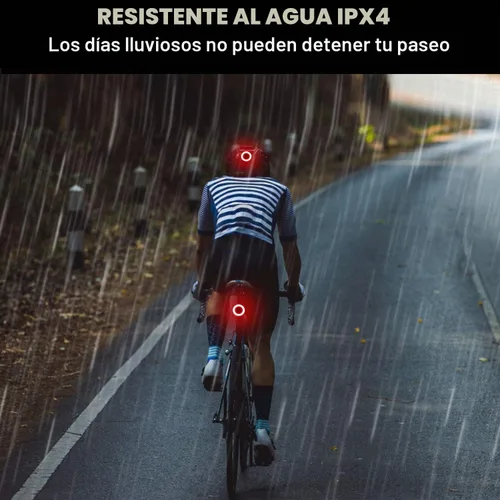 Vista 5 de Luz trasera de bicicleta, luz trasera LED recargable para bicicleta de noche, bonitos accesorios de bicicleta, luz trasera brillante