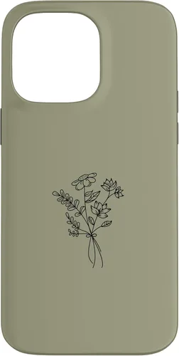Vista 21 de Funda para iPhone 16 Wildlfower Floral Flower Khaki