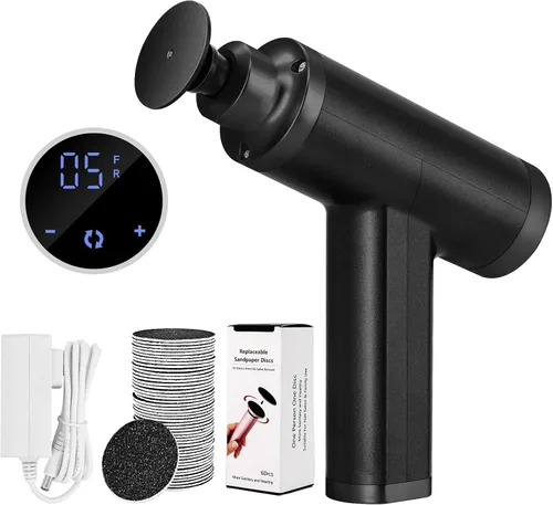Vista 8 de Removedor de callos eléctrico mejorado para pies, 4500 rpm, velocidad ajustable, removedor eléctrico de callos de pies, lijadora de pies, lima