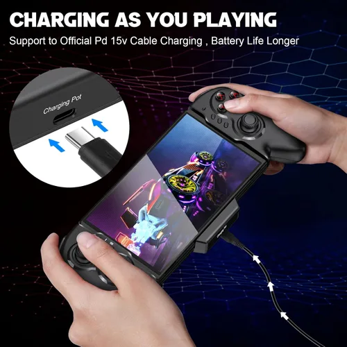 Vista 7 de Switch Controller Compatible for Nintendo SwitchOLED, One-Piece Joypad Controller Replacement for Nintendo Switch pro Controler,Ergonomic Design