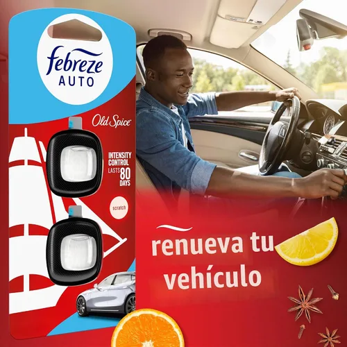 Vista 7 de Febreze Old Spice - Clip de ventilación aromatizante para automóvil, 0.07 onzas, paquete de 4