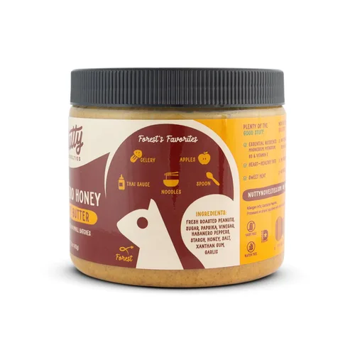 Vista 3 de Nutty Novelties Mantequilla de maní picante con miel de habanero - Alta en proteínas, baja en azúcar, mantequilla de maní saludable - Maní