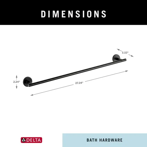Vista 7 de Delta Faucet 75935-SS Trinsic – Gancho para bata, acero inoxidable Negro mate