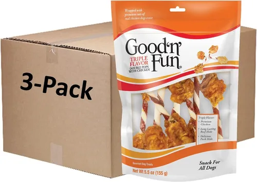Vista 13 de Good'n'Fun - Mancuernas de pollo de 4 onzas, estuche paquete de 12 bolsas individuales