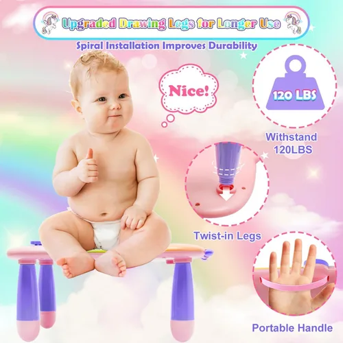 Vista 5 de Juguetes para niños pequeños 3, tablero de dibujo magnético juguetes para bebés, juguete de escritura y garabatos para niños pequeños, juguete