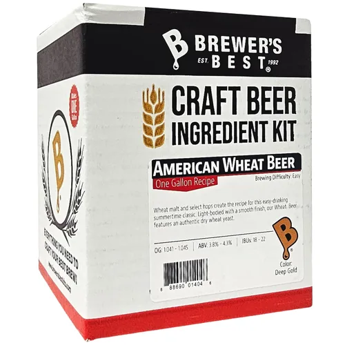 Vista 2 de Brewer's Best Kit de ingredientes de cerveza casera de un galón (cerveza de trigo americana)