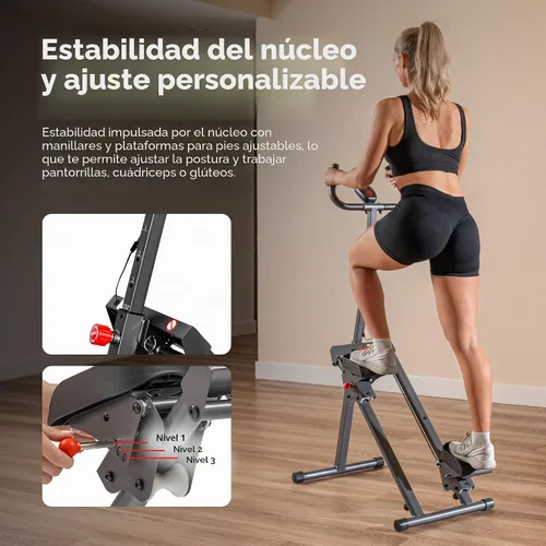 Vista 5 de Sunny Health & Fitness Stair Stepper & Climber Exercise Equipment for Home Workout, Compact Cardio Training Machine