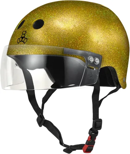 Vista 9 de Triple Eight El casco certificado Sweatsaver con visera para Roller Derby, Skateboarding y BMX
