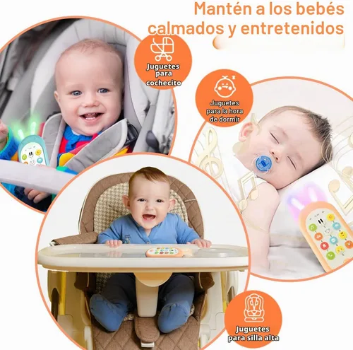 Vista 4 de Richgv Regalo de cumpleaños para niña de 1 año, juguete de teléfono celular para bebé, juguetes de aprendizaje sensorial con 12 funciones, juguetes
