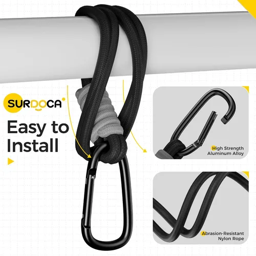 Vista 4 de SURDOCA Ganchos para cochecito de bebé, clips y ganchos para bolsa de pañales, gancho para bolsa de mamá para cochecito resistente, gancho universal