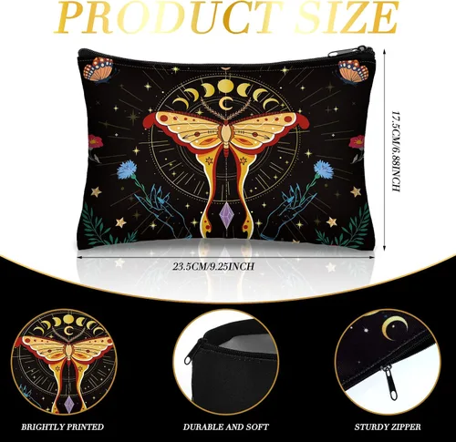 Vista 2 de Kajaia 12 Piezas Bolsas de Maquillaje Lindas Portátiles de Viaje Monedero Bolsillo para Artículos de Tocador Organizador de Maquillaje