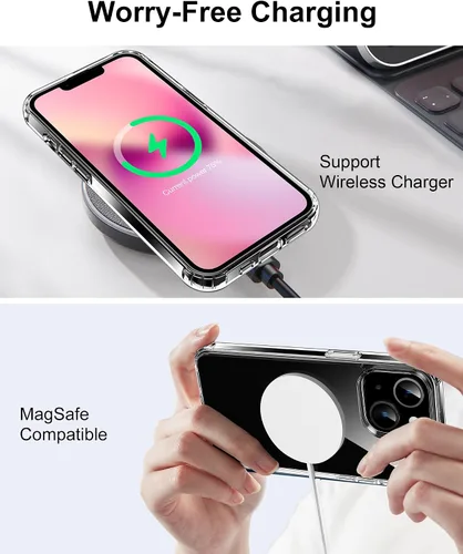 Vista 426 de HOOMIL Funda para iPhone 7 Plus/iPhone 8 Plus de 5.5 Pulgadas, sin amarillamiento, protección contra caídas, cubierta trasera dura transparente